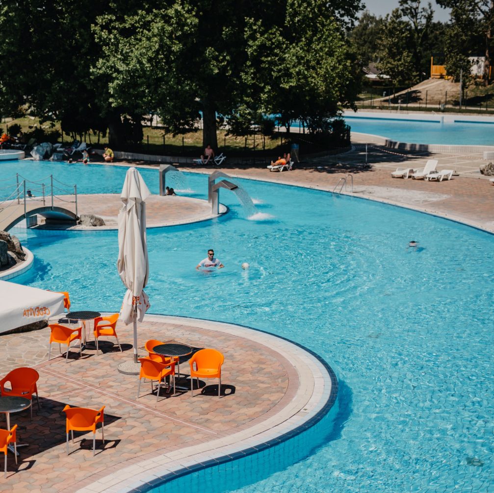 Outdoor pool at Terme Catez in Slovenia