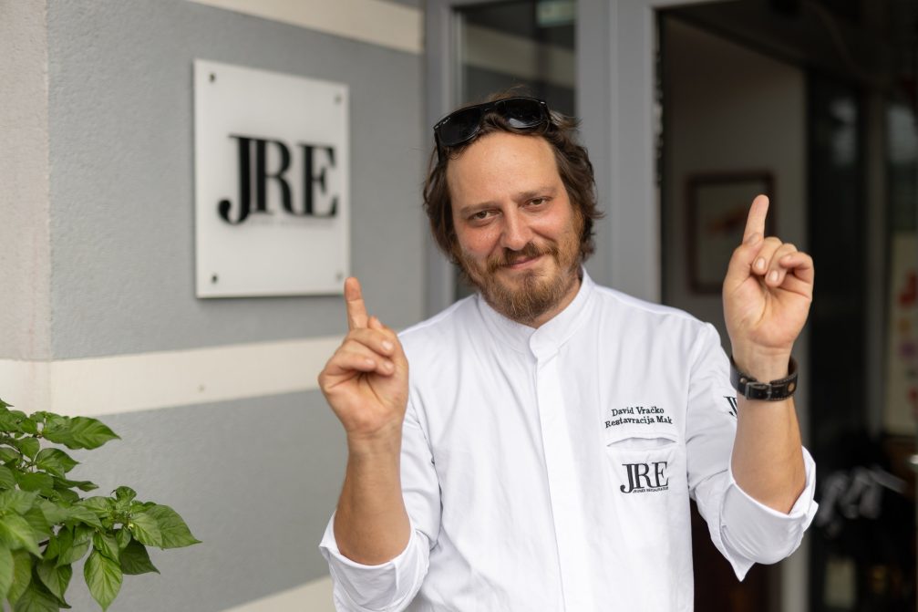 David Vracko, the acclaimed chef-owner of Restavracija Mak in Maribor and a member of JRE